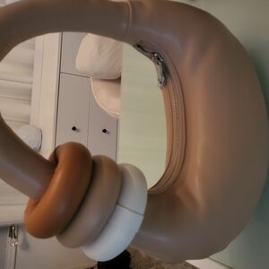 JW PEI ABACUS Tan Sculptural Handbag with Brown and White Accents